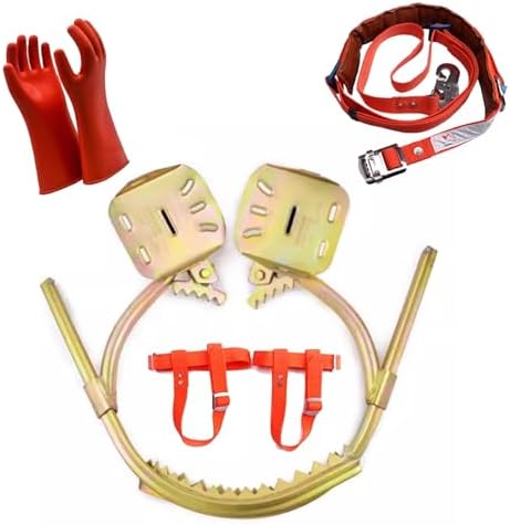 Professional Tree Climbing Spikes for Electricians - Sturdy Foot Buckle Gear for Fruit Picking, Hunting, and Observation - Durable Climbing Shoes for Safety and Efficiency