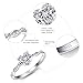 Yaresul 925 Sterling Silver Promise Ring for Her Sterling Silver Heart Ring Heart Cut Cubic Zirconia Ring Engagement Ring Size 6