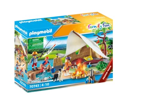 PLAYMOBIL Family Fun 70743 Familie beim Campingausflug, Ab 4 Jahren
