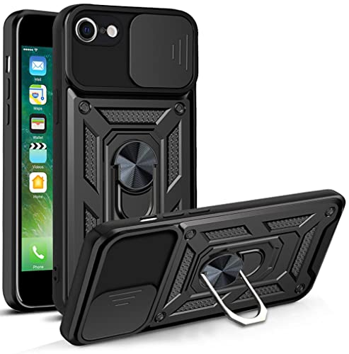 Coque iPhone Xs Max antichoc avec cache caméra coulissant noir