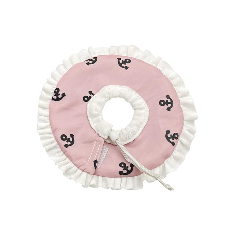 Adjustable Recovery Cone Collar for Small Pets, Soft Lightweight E-Collar for Guinea Pigs, Rabbits, Sugar Gliders, and Hedgehogs, Anti-Licking Protective Design (S,Pink)