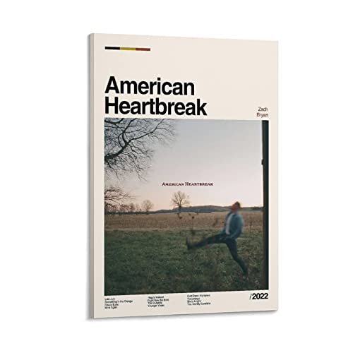 Poster Zach Bryan American Heartbreak pour une décoration murale de chambre authentique