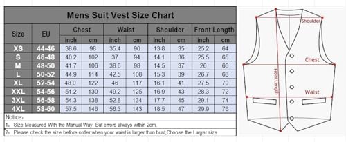Solove-Suit ST227V-ARMY GREEN-L Mens Classic Henringbone Pattern Suit Vest Notch Lapel Slim Fit Waistcoat For Wedding Groomsmen thumb #5