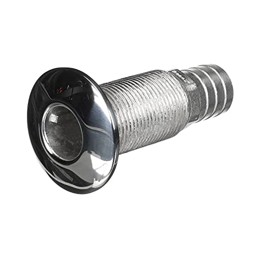 Attwood 66548-3 Stainless Steel Barbed Standard Length Straight Thru-Hull, 1-Inch - Thumbnail 3