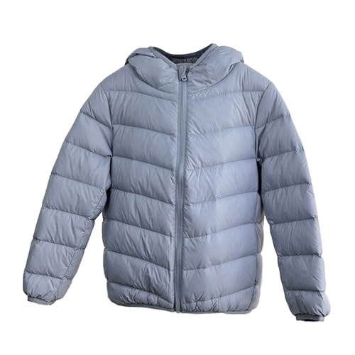 BILIKEYU Boys Girls Lightweight Quilted Down Jackets Zip up Winter Warm Packable Hooded Outwear Coats with