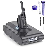【9枚セット】Uionvot ダイソン 互換バッテリー v8 交換 SV10 掃除機交換用バッテリー 8000mAh大容量 V8 Slim Fluffy/V8 Slim/V8 Fluffy/V8 Motorhead/V8 Absolute/V8 Animal など対応 LCD残量表示機能 21.6v PSEマーク取得済み