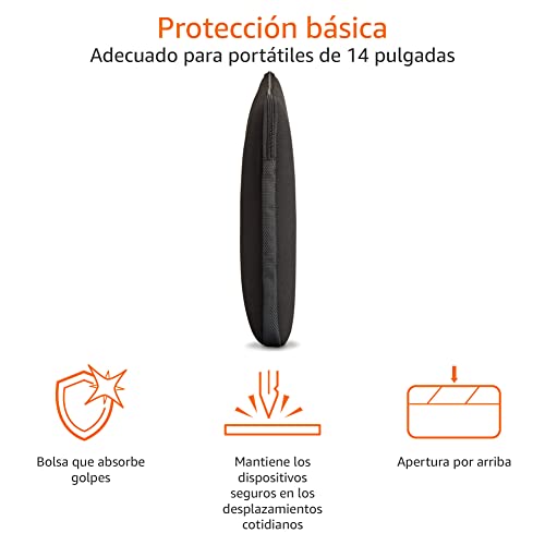 Amazon Basics NC1303153 – Funda para ordenadores portátiles (14″), 14-Pulgadas, color negro