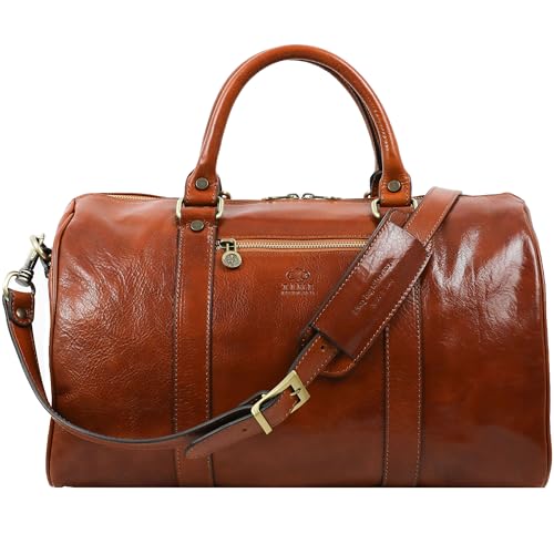 Reisetasche aus Leder - Weekender Herren und Damen - Hochwertige Reisetaschen Time...