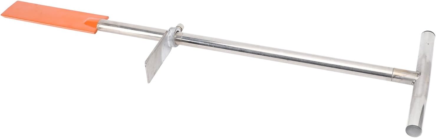 Dibble Bar Planting Tool with Foot Pedal, Stainless Steel T Handle Transplanting Shovel for Gardening, Forestry Digging Tool with Adjustable Pedal for Efficient Planting