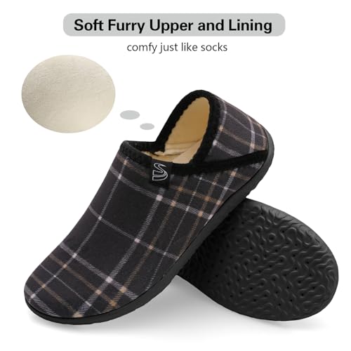 Image of Spesoul Fuzzy House Slippers for Women Men Indoor Closed Back Lightweight Cozy Faux Furry Lining Barefoot House Shoes Slipper Socks for Bedroom Home Office Yoga Outdoor Walking Shoes