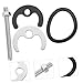 Hemobllo Sets Faucet Horseshoe Mounting Assembly Complete Faucet Mounting Set Fastening Nuts Washer Circlip Tool Kit