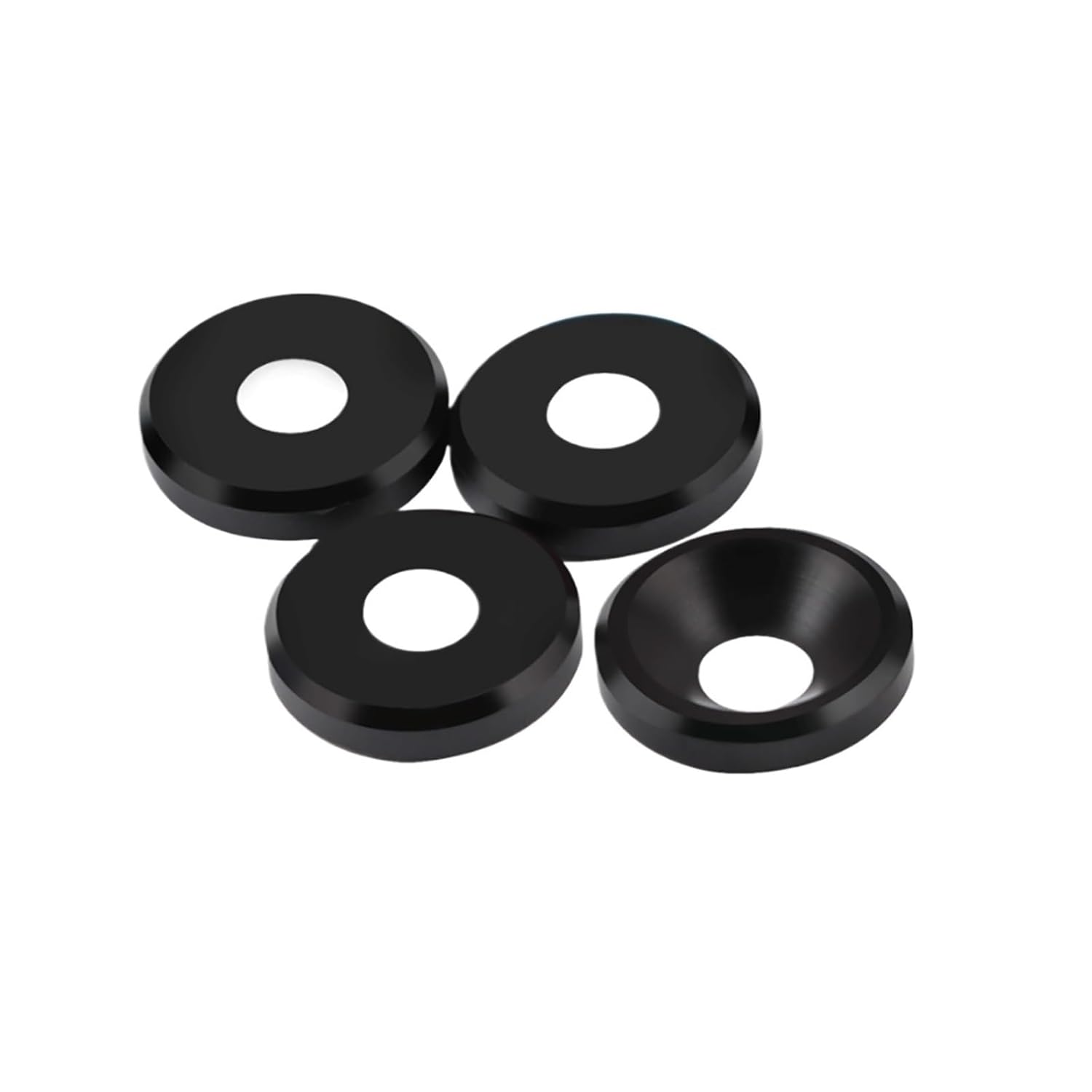 Conical Countersunk Washer Nylon Plastic Concave Hole Wear Resistant Insulation Thickened Black Washer M3M4MM5M6(10pcs M5X15X3.5)