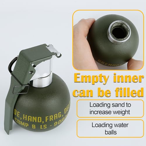 Zhongren Dummy Grenade Toy Model Plastic Grenades CS Airsoft Tactical Gear Accessories for Army Fans Cosplay Movie Props Outdoor (M67-Set) - Thumbnail 5