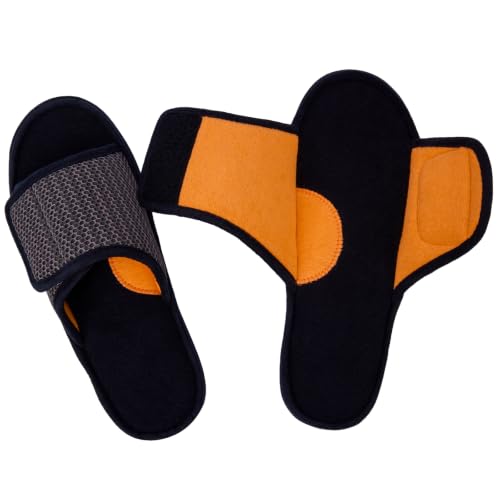 Image of Men's Adjustable House Slippers, Mesh Open Toe Breathable Indoor Slip on | Upgrade Memory Foam, Breathable Mesh Upper, Machine Washable, Moisture-Wicking Lining