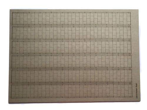 Scale Model Scenery LX253-OO Laser Cut Card Pavement Strips (Pack of 6) For OO Scale Model Railway Layouts & 1:76 Diecast Dioramas