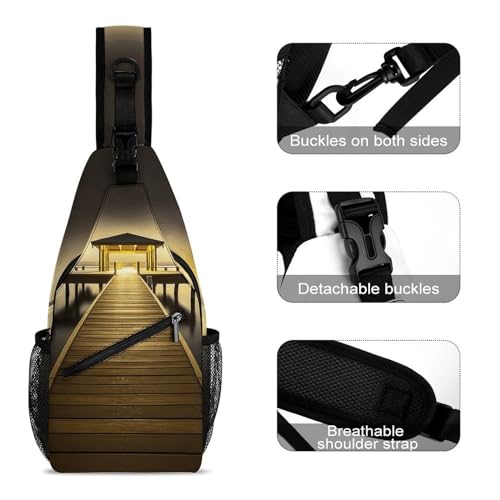 Bolso tipo bandolera deportivo de 38x20 cm para mujer y hombre miniatura 3
