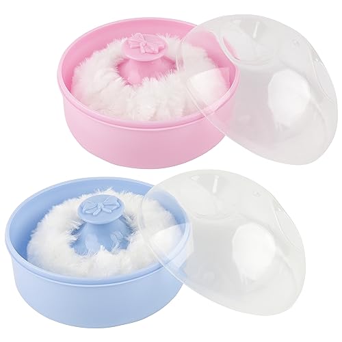 Talcos Y Desodorantes, Home AUEAR, juego de 2 recipientes de esponja para cosméticos de cuerpo de bebé de 3.74 x 2.95 pulgadas para polvo de postre de bebé para usar