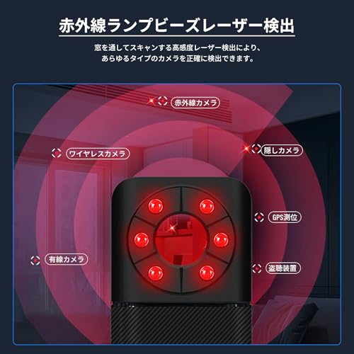 GENGKHOME(ガンコホーム) 盗聴器発見器 カメラ探知機 盗撮カメラ 発見器 簡単操作 高感度 盗聴防止 アンチロケーション アンチトラッキング 感度調整 家庭用 オフィス用 旅行用 日本語取扱書