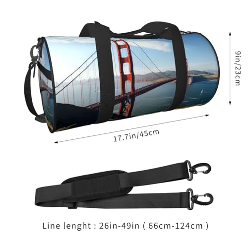 Travel Bag For Women,San Francisco Golden Gate Bridge Print Personal Item Duffle Bags,Weekend Travel Duffel Tote Bag,Travel Sport Gym Bag For Men,Airplane Travel Essentials For Flying4