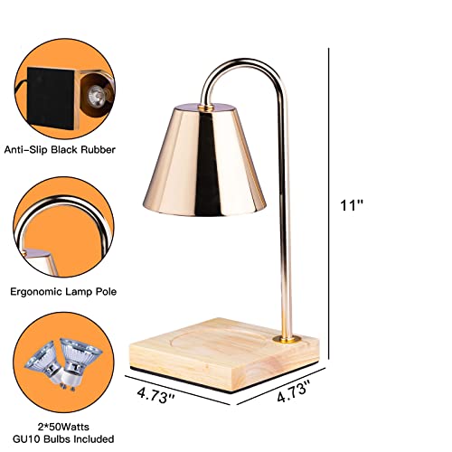 Vunjab Candle Warmer Lamp, Candle Warmer For Jar Candles, Dimmable Candle Melter, With 2 Bulbs Modern Candle Lamp, Top Melting For Scented Wax #TOP6
