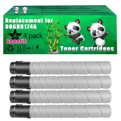 Image of Replacement 006R01746 006R01747 006R01748 006R01749 Toner Cartridges Compatible for Xerox AltaLInk C8130 C8135 C8145 C8245 C8155 C8170 C8235 C8255 Printers (4 Pack Black)