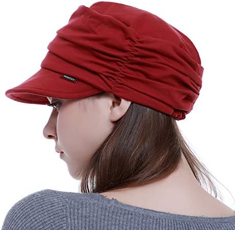 Fashion Hat Cap with Brim Visor for Woman Ladies, Best for Daily Use(Red)