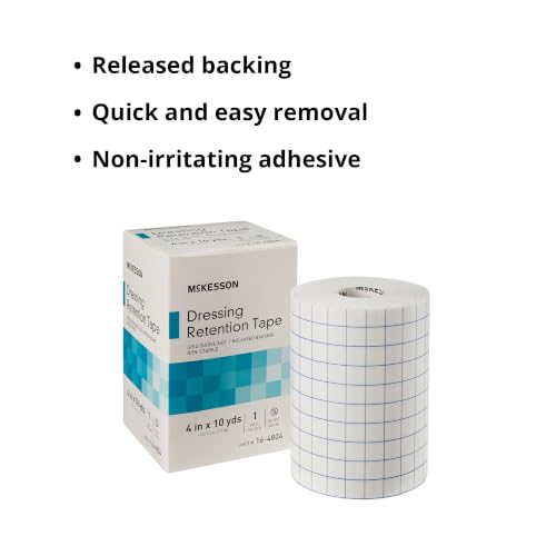 McKesson Dressing Retention Tape, Non-Sterile, White, 4 in x 10 yd, 1 Roll | Grid Guidelines - image 4