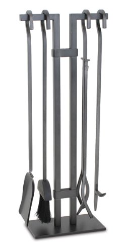Pilgrim Sinclair 18088 Modern Fireplace Tool Set, 29" Tall, Natural Iron #TOP10