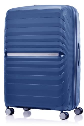 Image of Samsonite Octolite Neo Suitcase, Double Spinner Wheels, Polypropylene|TSA Combination Lock|Expandable|Anti-Theft Secuirty Zipper|Inner Mesh Pocket - 3 Years International Warranty, Blue, 81 cm