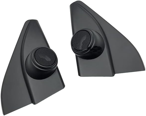 1 Pair Car Front Left and Right Door Tweeters Triangle Speakers Cover Panel Trim Frame Mount forToyota Fortuner 2016 17 18 19