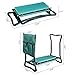 LEMY 2 in 1 Garden Kneeler and Seat - Portable Heavy Duty Folding Garden Stool for Women Men Seniors, w/EVA Foam Kneeling Pad, Removable Tools Pouches, Steel Frame,No Assembly