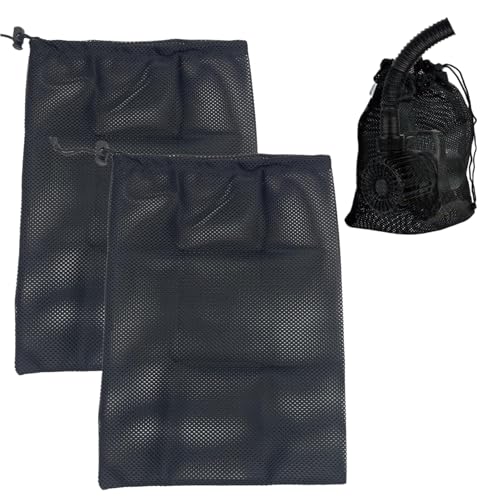 Bolsa de filtro de bomba 2pcs malla fina de 12x16 pulgadas Bolsa de barrera de bomba con fuente de poliéster con cordón/piscina/estanque de filtro de bomba, negro