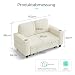 LINSY HOME Loveseat Sofa mit Stauraum – Bequemes Plüsch-Cord-2-Sitzer-Sofa mit Getränkehaltern, Sofa Klein für Kleine Räume, Wohnzimmer, Schlafzimmer, Wohnung