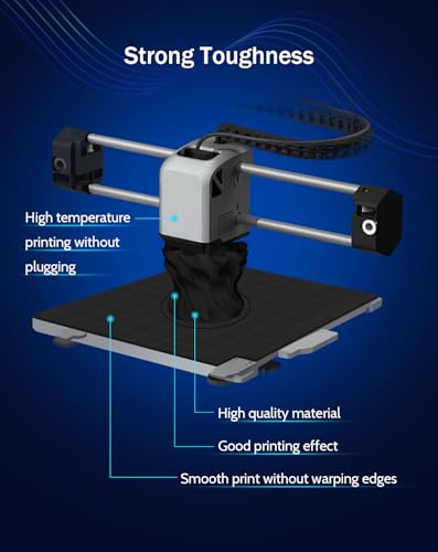 Image of DURAMIC 3D PETG Filament 1.75mm Black, 3D Printing Filament 1kg Spool(2.2lbs), Black Filament 1.75mm Dimensional Accuracy + /- 0.05 mm Non-Tangling Non-Clogging Non-Stringing