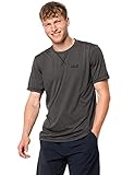 leicht und geschmeidig Jack Wolfskin Herren Shirt Crosstrail T, Dark Steel, M