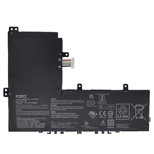 Image of C21N1807 Battery 38Wh 4940mAh Replacement for Asus ChromeBook C223NA C223NA-DH02 C223NA-GJ0025 VivoBook E12 E203NA-FD020TS E203NA-FD048T Series C21PICH 0B200-03040000 2ICP4 /59 /134 7.7V