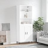 Bucmath Tabla elevadora blanca de 69,5 x 34 x 180 cm, madera, patas de metal, gran espacio de almacenamiento, para salón, cocina, comedor