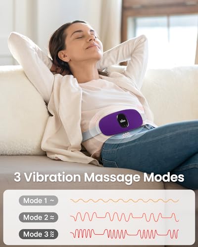 Image of iDOO Heating Pad for Cramps, FSA Eligible Items Only List, Portable Cordless Heating Pad, Electric Waist Belt Device for Cramps Pain, Gifts for Girlfriend Mom Wife Women (Deep Purple)