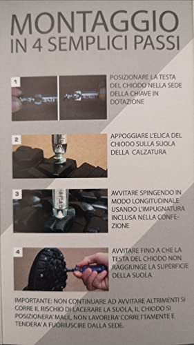 BESTGRIP N. 20 Chiodi per Calzature + Chiave di