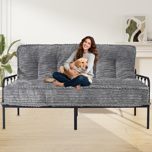 Bliss Homey 8-Inch Faux Fur Full Futon Mattress