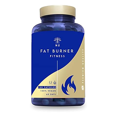 Best Fat Burner for Women and Men Weight Loss. Extreme Natural Thermogenic Slimming Pills. Energy Booster Pure 100% Natural Ingredients. 120 Vegetable Capsules.UK VEGAN Certified. N2 Natural Nutrition Cover
