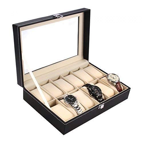 SUKHAD Watch Storage Box Leather Box Jewelry Storage Organizer Storage Case (12 Slot Watch Box) (B0CBMVYJC2) Amazon Price History, Amazon Price Tracker
