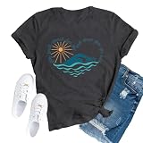 TUPOSU Swim Shirts for Women Swim Mom T-Shirt Cute Swimming ...