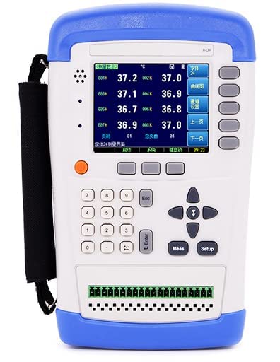 Temperature Monitor Data Logger 8 Channel Temperature Meter Tester Thermocouple Thermometer Temperature Measuring Instrument with Accuracy 0.2%+1℃ Resolution 0.1℃