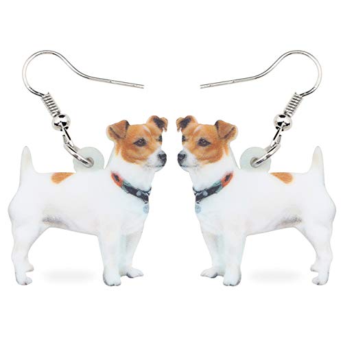 Gli orecchini Jack Russell sono confezionati in un sacchetto di velluto borgognoso 