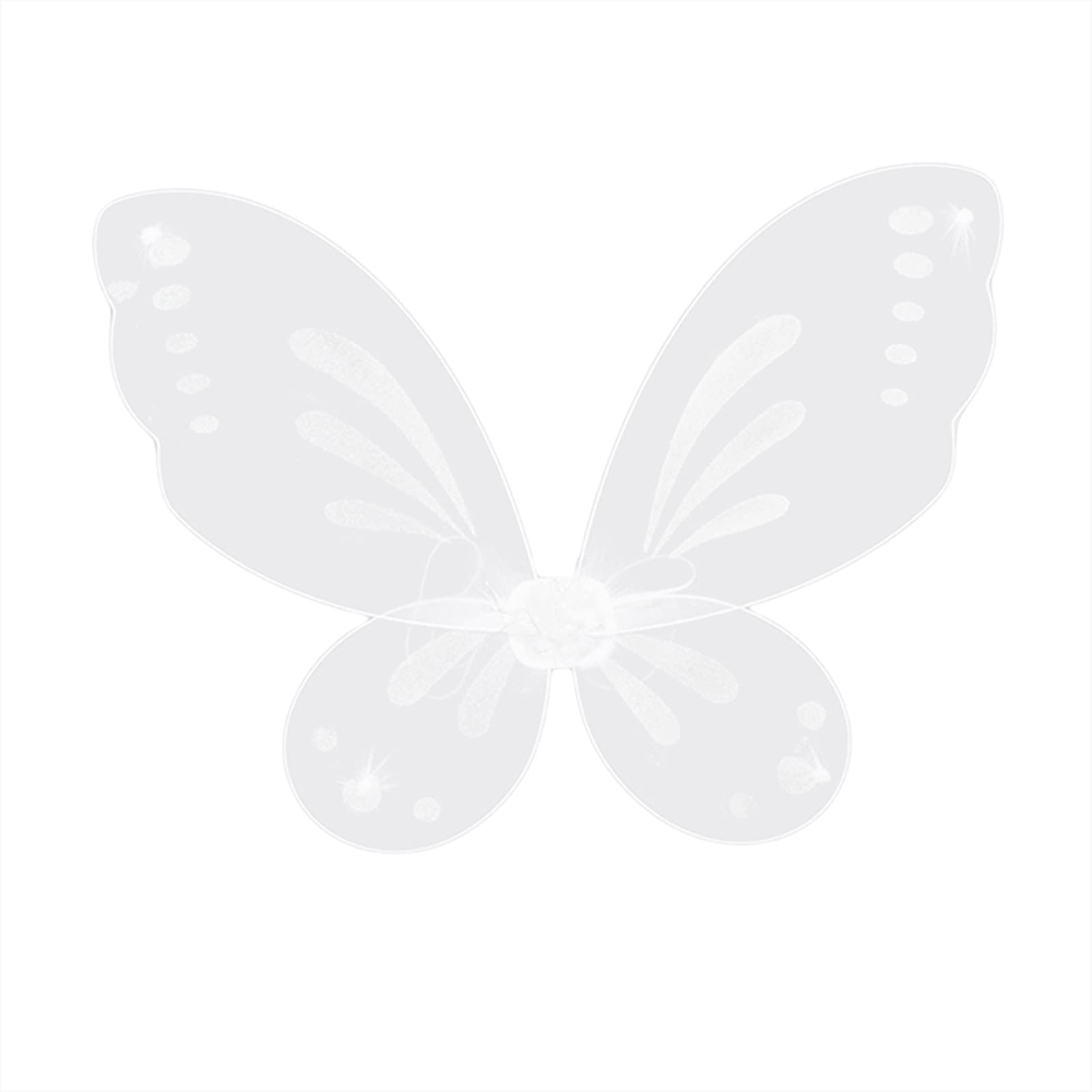 Nsywmzy Butterfly Wings Adult Halloween Costumes Colourful Butterfly Wings Costume Birthday Party Halloween Cosplay Accessories (White, 47 * 57cm/18.5 * 22.44inches)