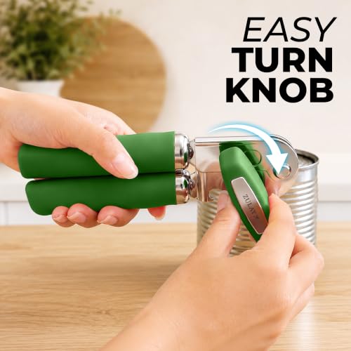 Image of Zulay Kitchen Stainless Steel Swing Open Manual Can Opener Comfortable Grip