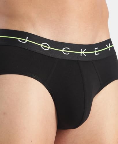 Image of Jockey NY15 Men's Super Combed Cotton Elastane Stretch Solid Brief with Ultrasoft Waistband (Pack of 2)