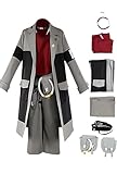 Enjin Cosplay Gachiakuta Costume Adults Enjin Full Uniform with Earrings Neck Waist Bag Set Halloween Mens Outfits