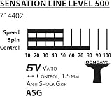 Donic-Schildkröt Rakieta do tenisa stołowego Sensation Line 500, uchwyt ASG, gąbka 1,5 mm, Elite — ITTF, 714402, czarna